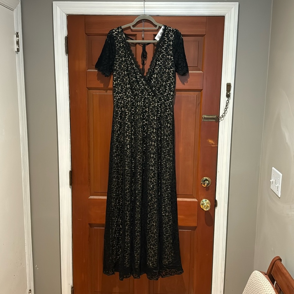 Baltic Born Black and Gold Maxi Dress